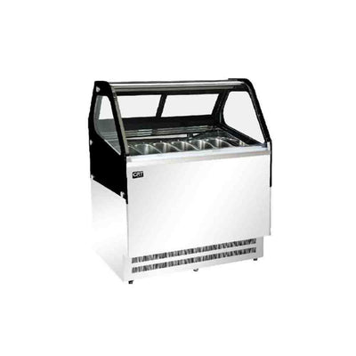 CRT FGGS1200LM Exhibidor Gelato Cristal Templado Temperatura -14 a -18 °C Acero Inoxidable - Vitrinas Refrigeradas - CRT - KitchenMax Store