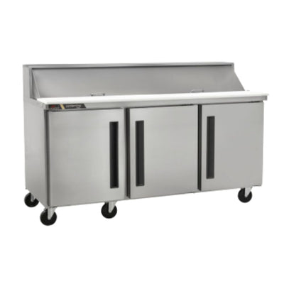 Centerline CLPT-7220-SD-RRR 72” Mesa Preparacion 3 Puertas Solidas Abertura Derecha Derecha 184.1 cm - - Centerline - KitchenMax Store