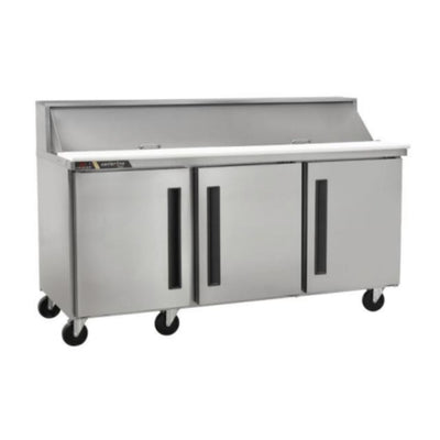 Centerline CLPT-7230-SD-LLL 72” Mesa Preparacion MegaTop 3 Puertas Solidas Apertura Izquierda Izquierda 184.1 cm - - Centerline - KitchenMax Store
