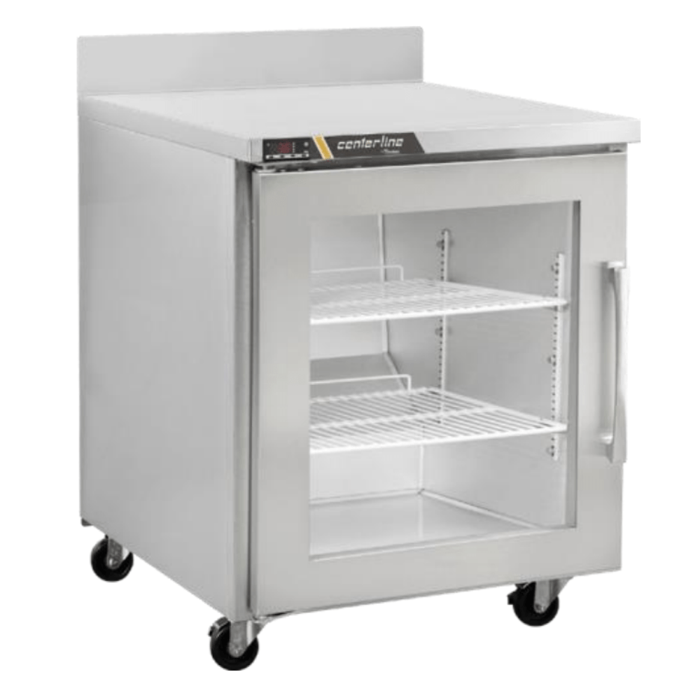 Centerline CLUC-27R-GD-WTR 27" Refrigerador Bajo Barra Cubierta Mesa de Trabajo Puerta Cristal Abertura Derecha - - Centerline - KitchenMax Store