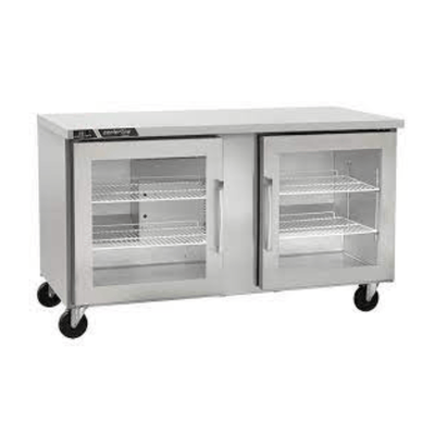 Centerline CLUC-60R-GD-LL 60" Refrigerador Bajo Barra Puertas Cristal Abertura Izquierda 153 cm - - Centerline - KitchenMax Store