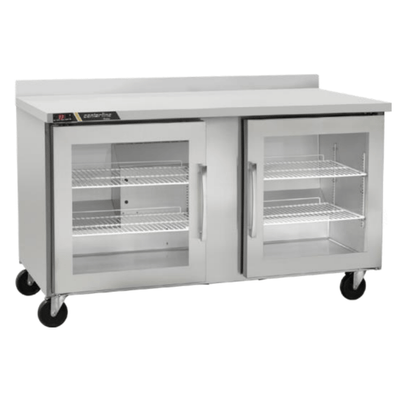 Centerline CLUC-60R-GD-WTLR Refrigerador Bajo Barra Puertas Cristal Mesa de Trabajo Abertura Izquierda Derecha - - Centerline - KitchenMax Store