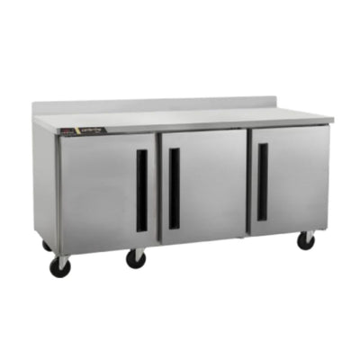 Centerline CLUC-72F-SD-WTLRR 72” Congelador Bajo Barra Mesa Trabajo 3 Puertas Solidas Abertura Izquierda Derecha 183.2 cm - - Centerline - KitchenMax Store