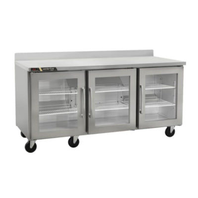 Centerline CLUC-72R-GD-WTLLL 72” Refrigerador Bajo Barra Mesa Trabajo 3 Puertas Cristal Abertura Izquierda Izquierda 183.2 cm - - Centerline - KitchenMax Store