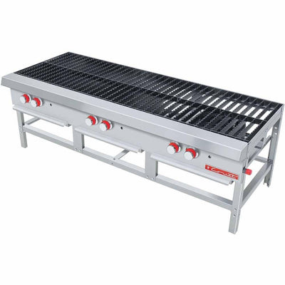 ESTUFÓN CORIAT EC-3T MASTER | Estufón | 3 Secciónes | 3 Quemadores Concéntrico Hierro Fundido | Gas | Hotel Restaurante Comedor Industrial Fonda Restaurante Cafetería Bistro Zona Alimentos Comida Callejera Negocio Fogón