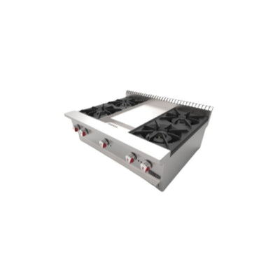Drago CG-40P Parrilla Combinada Frente 92 cm Gas 4 Quemadores Acero Inoxidable - - Drago - KitchenMax Store