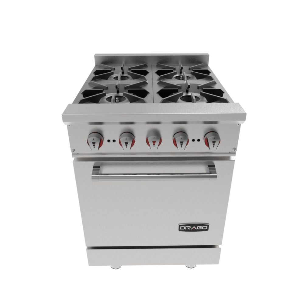 Drago CG-41 Estufa 4 Quemadores Horno Acero Inoxidable - - Drago - KitchenMax Store