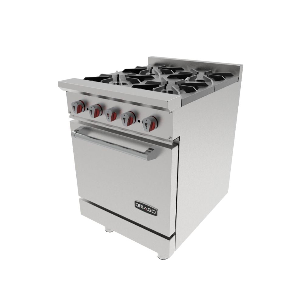 Drago CG-41 Estufa 4 Quemadores Horno Acero Inoxidable - - Drago - KitchenMax Store