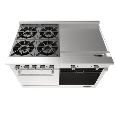 Drago CG-41 PD Estufa 4 Quemadores Horno Plancha Gratinador - - Drago - KitchenMax Store Imagen Ilustrativo