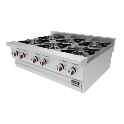 Drago CG-60 Parrilla 6 Quemadores 91.5 cm Gas Acero Inoxidable - - Drago - KitchenMax Store
