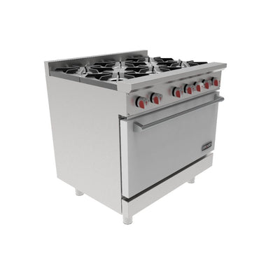 Drago CG-61 Estufa 6 Quemadores Horno Acero Inoxidable - - Drago - KitchenMax Store