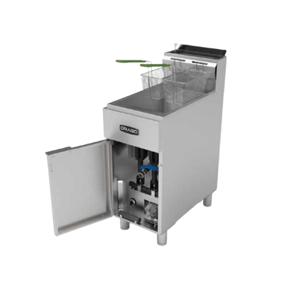 Drago FG-21RS Freidor 2 Canastillas Acero Inoxidable - - Drago - KitchenMax Store