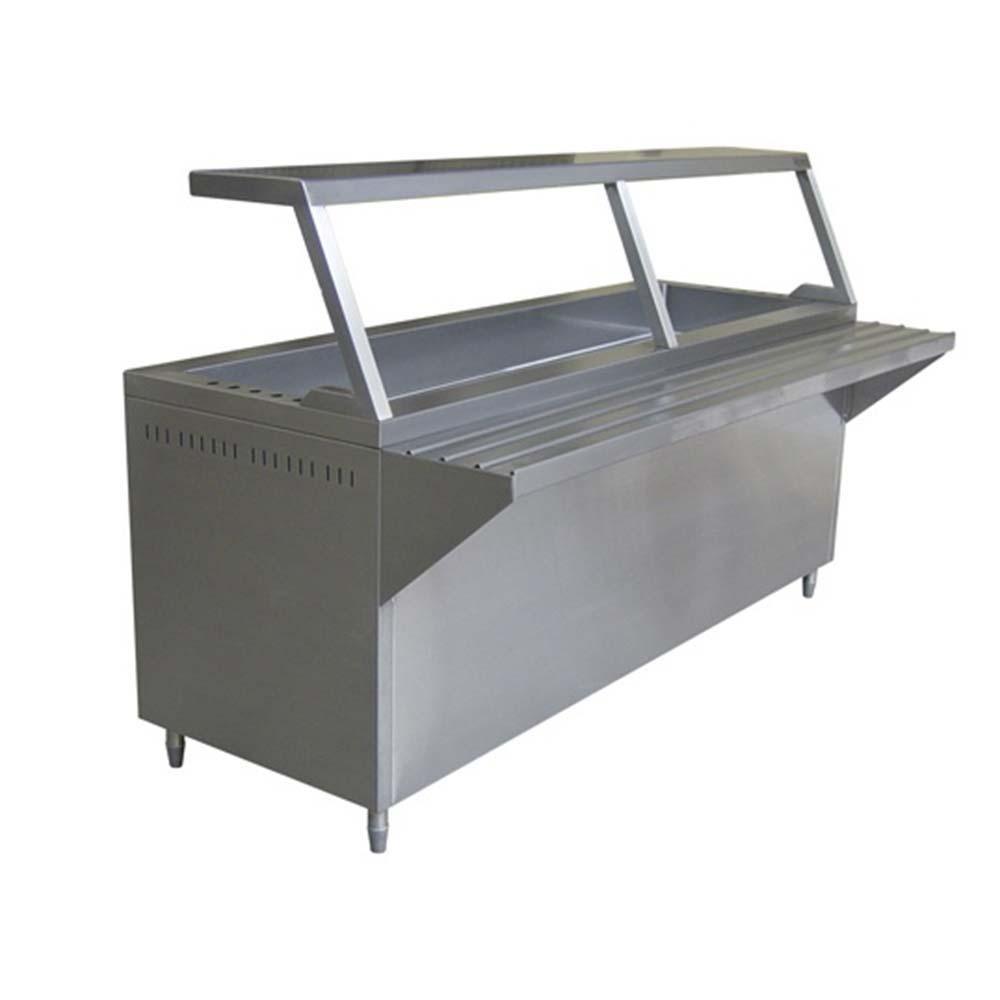 Ferro 15426102 Mesa Fria Tipo Gabinete Repisa 6 Insertos Acero Inoxidable - Mesas Frías - Ferro - KitchenMax Store