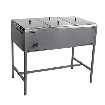 Ferro 16721001 Vaporera 4 Insertos Quemador Porcelanizado - Baño maría / Vaporera / Mesa Caliente - Fria - Ferro - KitchenMax Store