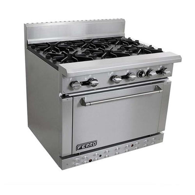 Ferro 23151401 Estufa 6 Quemadores Horno Acero Inoxidable - Estufa - Ferro - KitchenMax Store