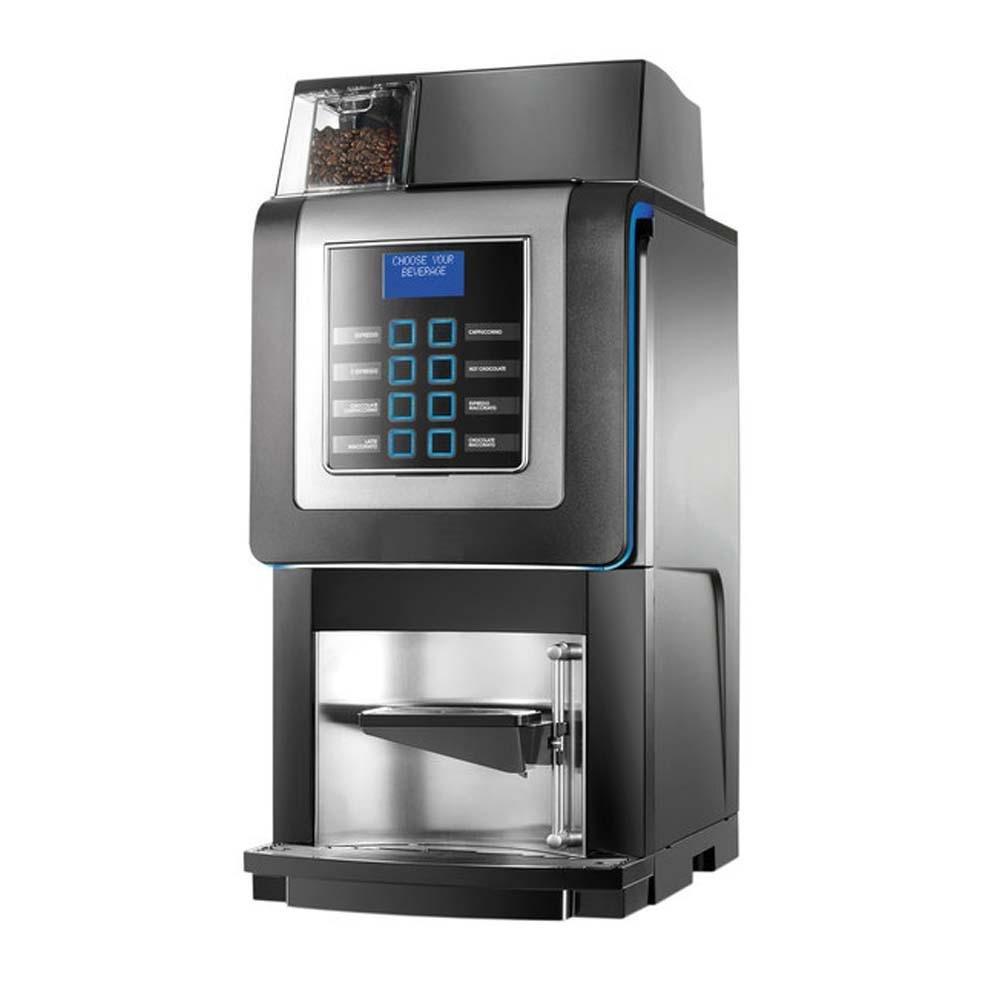 CAFETERA GRINDMASTER KORINTO PRIME | Cafetera Super automática | Hasta 45 Bebidas de 12 oz | Café Expresso | Tienda Autoservicio Cafetería Profesional Barista Muele Comprime Pre Infusiona Extrae Café