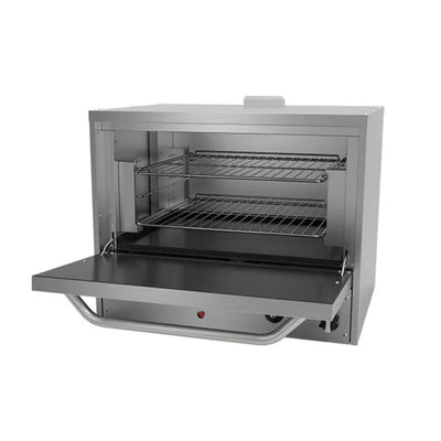 HORNO ASBER AEPO-24 | Horno Pizzero | Encendido Chispa | Gas | Acero Inoxidable | 1 Quemador | Gris | 2 Parrillas | Pizzería Pay Restaurante | Porcelanizados Horno Pizzero Piedra Refractaria Gratinador Tostador Alimento Masa Birote Cocción Masa Rejilla Comida Hotel Restaurante Comedor Industrial Bisagra Cortes Panadería Negocio Comercial