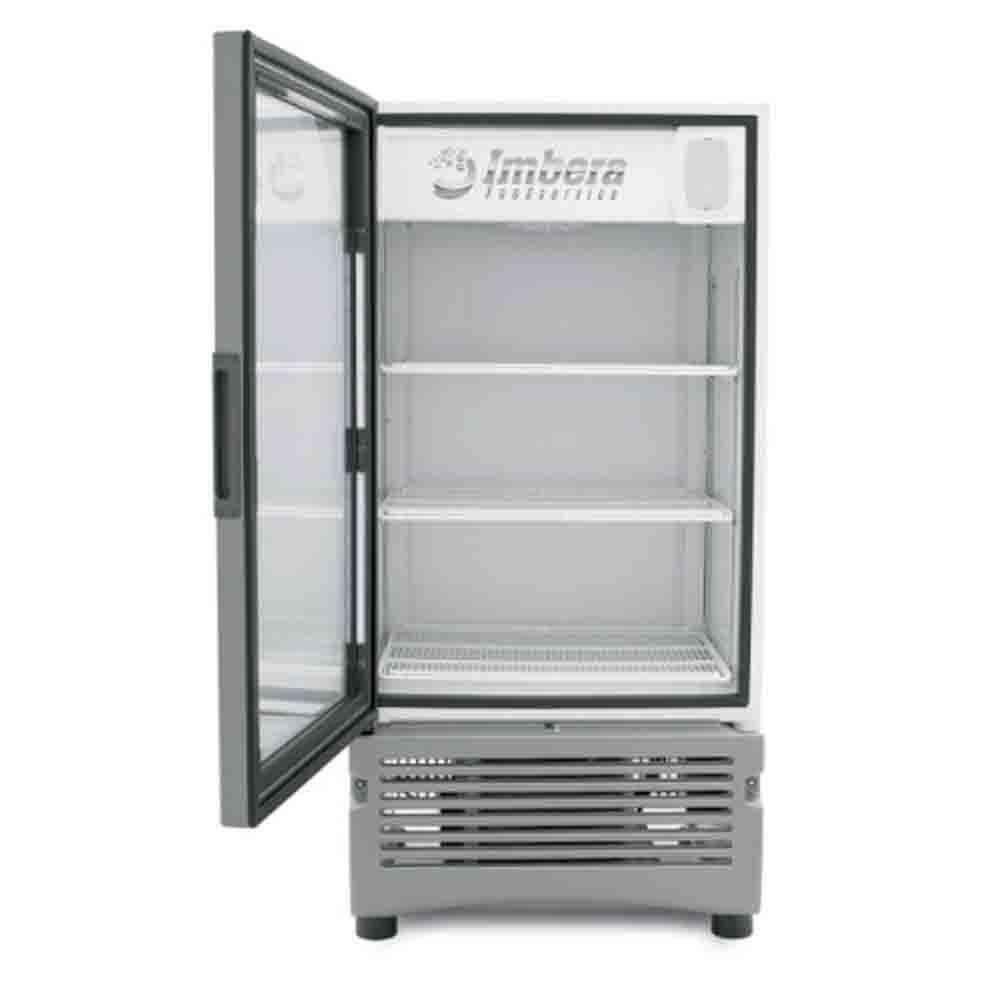 Imbera Vr11 1010852 Refrigerador Vertical con 1 Puerta de Cristal, 3 Parrillas y 8.47 Pies - 240 Litros de capacidad. Con iluminación LED, Cuerpo esmaltado Gris - Refrigeradores Verticales - Imbera - KitchenMax Store