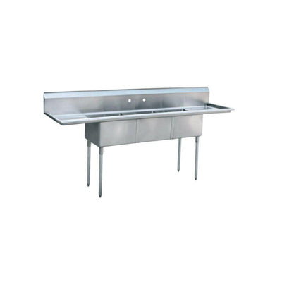 King F3T-1 Fregadero 3 Tarjas Escurrideros Laterales Acero Inoxidable - - king - KitchenMax Store