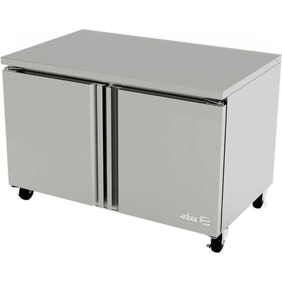 MESA ASBER AUTF-48 HC | Mesa Congelada Bajo Barra | 2 Puertas Solidas | 4 Parrillas | Acero Inoxidable | Restaurante Fonda Negocio Preparacion Alimentos Congelar Restaurante Cafeteria Bar
