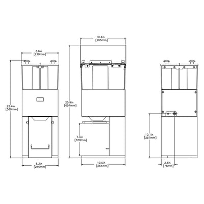MOLINO BUNN 36400.0000 | Molinillo de Café de Prensa Francesa | 2 Tolvas | Cafeterías Desayunador Restaurantes