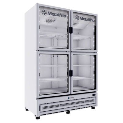 Metalfrio RB804 Refrigerador Vertical 4 Puertas Cristal 8 Parrillas Iluminacion LED - - Metalfrio - KitchenMax Store