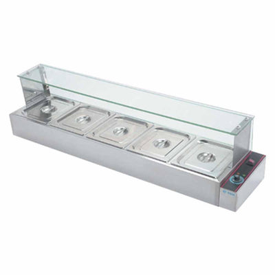 Migsa Bn-b24 Baño María Eléctrico 5 Insertos Buffet Bufetera Caliente Guisos Guisados Platillos Restaurante Comedor Baño Maria Sopas Salsas Alimentos.  KitchenMax.Store. Envíos seguros a todo México. Cotiza hoy mismo.