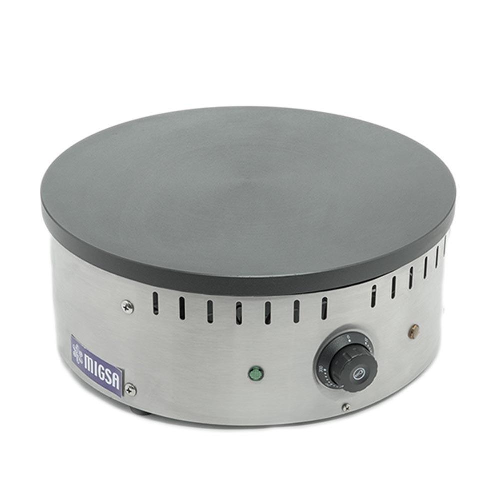 Migsa Cm-003 Crepera Circular Electrica Crepería Restaurante Negocio Locales Cocina Crepes Crepas Dulces Salados Vegetarianos Veganos Tortillas Maíz Harina Omelettes Pancake Crepaletera Cafeteria. KitchenMax.Store. Envíos seguros a todo México. Cotiza hoy mismo.