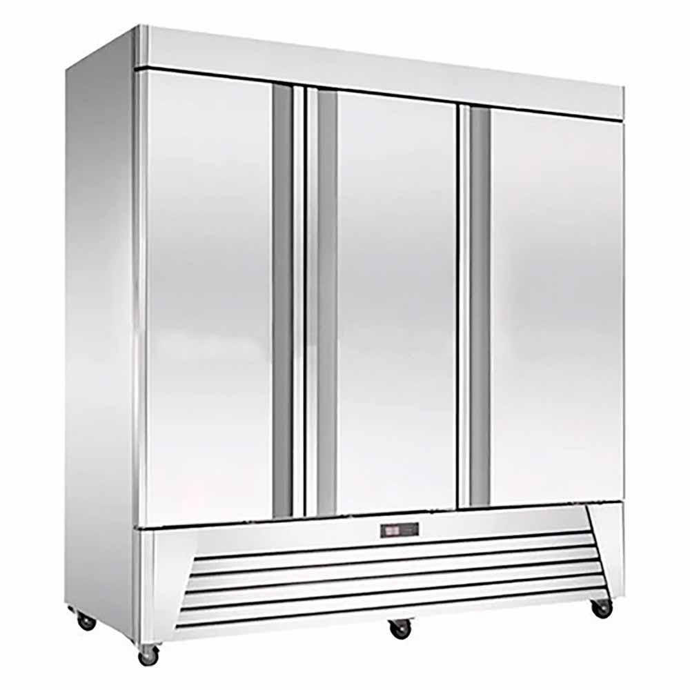 Migsa Ur-78C-3 Refrigerador Vertical 3 Puertas Sólidas 12 Parrillas Acero Inoxidable - Refrigeradores - Migsa - KitchenMax Store