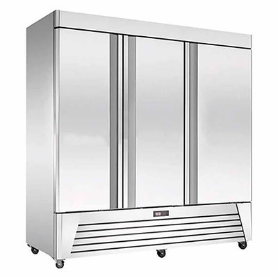 Migsa Ur-78F-3 Congelador Vertical con 3 Puertas Sólidas, 12 parrillas y 72 Pies - 2050  Litros de capacidad. Acero Inoxidable Gris - Congeladores - Migsa - KitchenMax Store