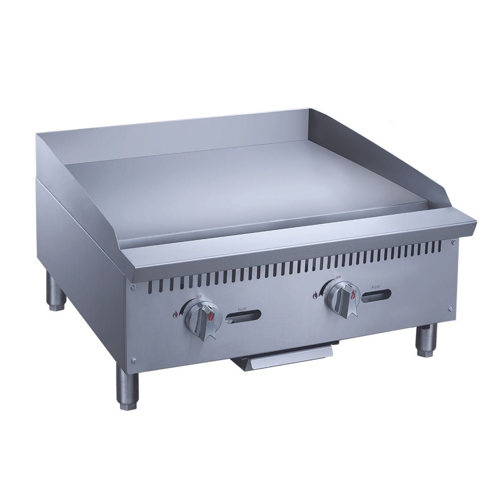 Migsa MGRG-24-MG Plancha Comercial Frente 61 cm Gas 2 Controles Acero Inoxidable - - Migsa - KitchenMax Store