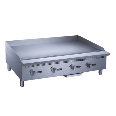 Migsa MGRG-48-MG Plancha Comercial Frente 122 cm Carne Pollo Tacos Hamburguesas Hot Dog Tacos Barbacoa Tacos Dorados Tortas Panini Restaurante Comedor Cocina Industriales Negocio Fonda Taqueria Cenaduria.  KitchenMax.Store. Envíos seguros a todo México. Cotiza hoy mismo.