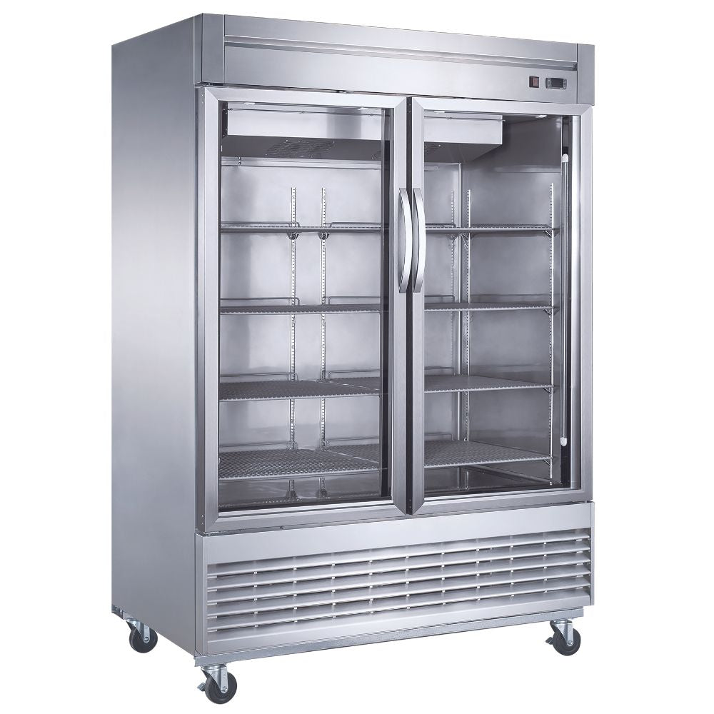 Migsa UR-54C-2G Refrigerador Vertical 2 Puertas Cristal Acero Inoxidable - - Migsa - KitchenMax Store