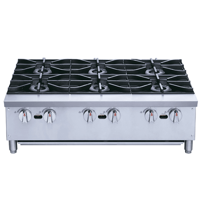 Migsa XRB-6-MG Parrilla Comercial Frente 91.5 cm 6 Parrillas Gas Acero Inoxidable Gris - - Migsa - KitchenMax Store