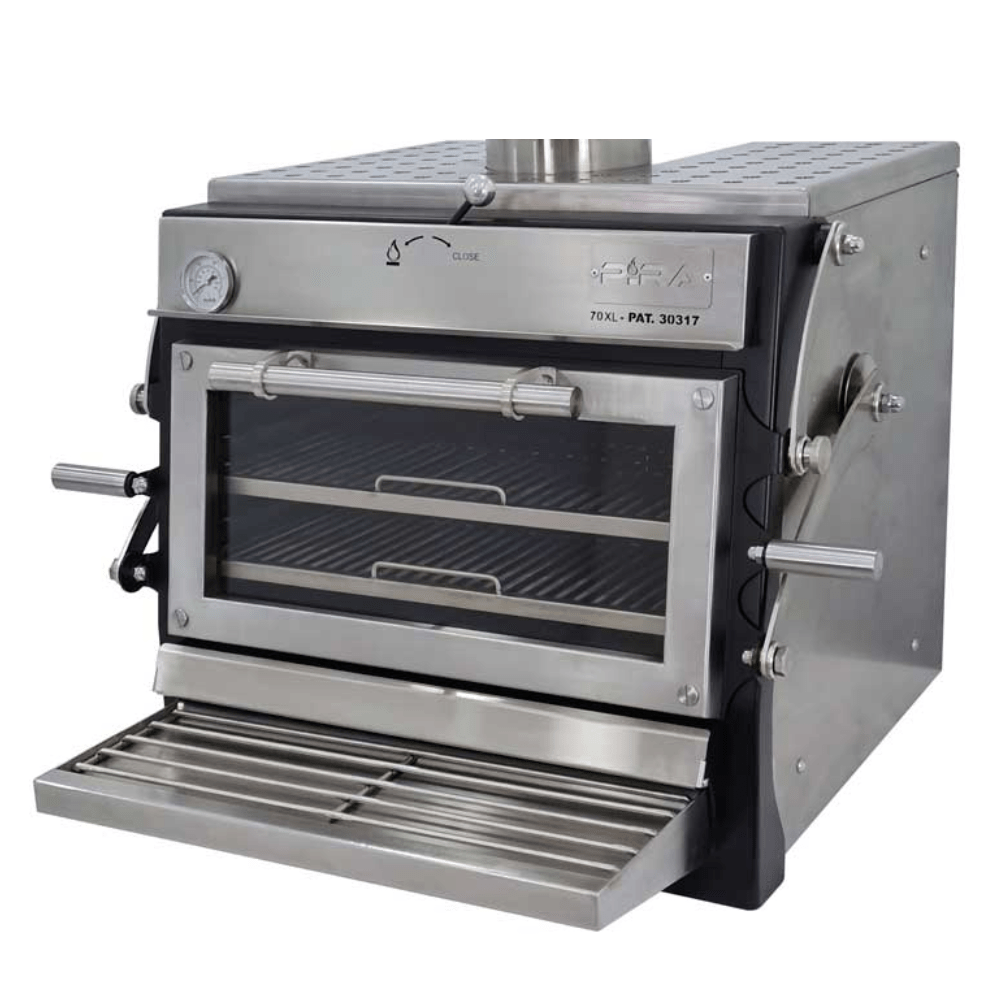 Pira 70 XL LUX ED 480.104 Horno para Carbon y Leña Acero Inoxidable - - Migsa - KitchenMax Store