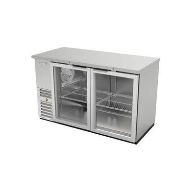 REFRIGERADOR ASBER ABBC-68G HC / SG-HC | Refrigerador Contra Barra | 2 Puertas Cristal | 4 Parrillas | Evaporación Automática | 23.3 Pies Cúbicos | Puesto Negocio Tienda | Refrigerar Bebidas Bar Restaurante Hotel Cafeteria