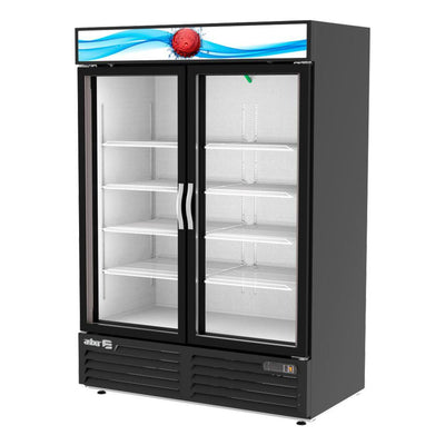 REFRIGERADOR ASBER ARMD-49 HC | Refrigerador Exhibidor Vertical | 2 Puertas Solidas | 49 Pies Cúbicos | Acero Inoxidable | 8 Parrillas | Industrial Carnicería Abarrotes | Cremería Comercios Insumos Hotel Panadería Refresquero Latas Bar Tiendas Bistro Restaurante Lácteos Industrial Cocina Carnicería Abarrotes