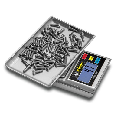 BÁSCULA RHINO BABOL-100G | Báscula Precisión | 100 gr | Plato de Acero Inoxidable | Ferretería Joyería Gemas Comercio Objetos Pequeños Ambientada