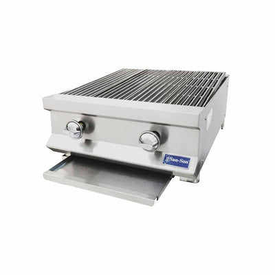 San-Son SSA24 Asador Frente 75 cm Gas 2 Controles Acero Inoxidable Gris - Asador - San Son - KitchenMax Store