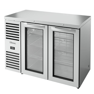 TRUE TBR48-RISZ1-L-S-GG-1 Refrigerador Contrabarra 2 Puertas Cristal 6 Parrillas Iluminacion Cuerpo Acero Inoxidable Gris - - true - KitchenMax Store