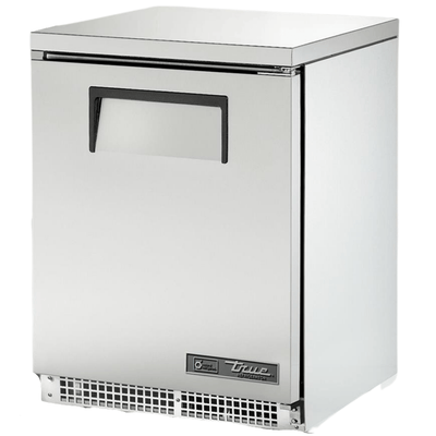TRUE TUC-24-HC Mesa Refrigerada Bajo Barra 1 Puerta Solida Acero Inoxidable Gris - - True - KitchenMax Store