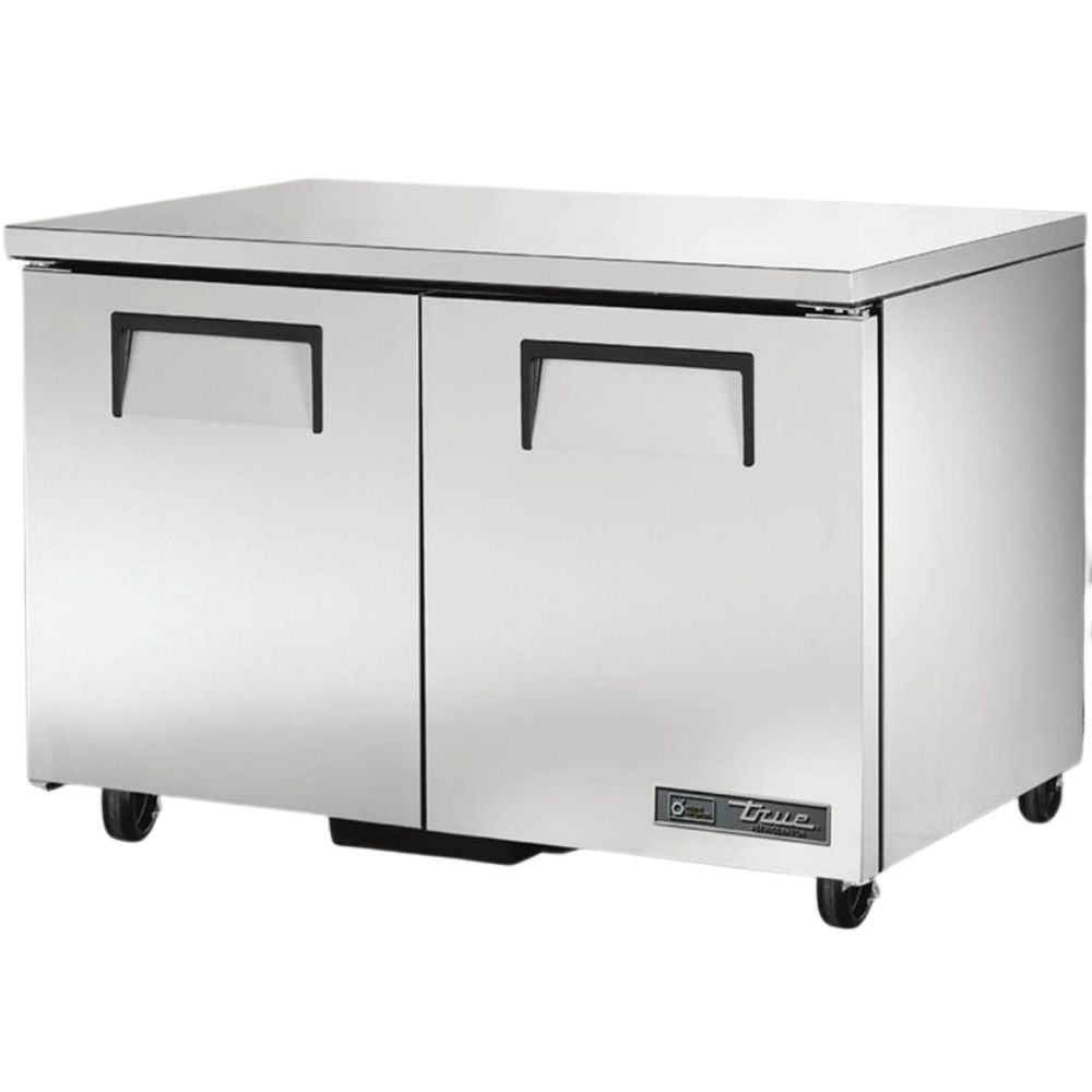 TRUE TUC-48-HC Mesa Refrigerada Bajo Barra 2 Puertas Solidas Acero Inoxidable Gris - - True - KitchenMax Store