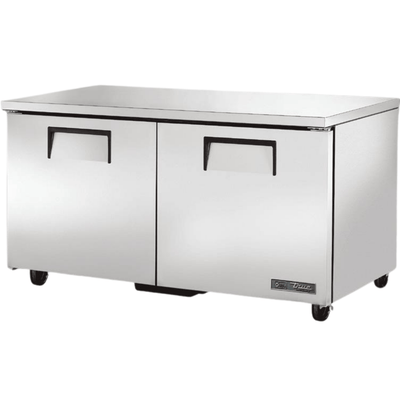 TRUE TUC-60-HC Mesa Refrigerada Bajo Barra 2 Puertas Solidas Acero Inoxidable Gris - - True - KitchenMax Store