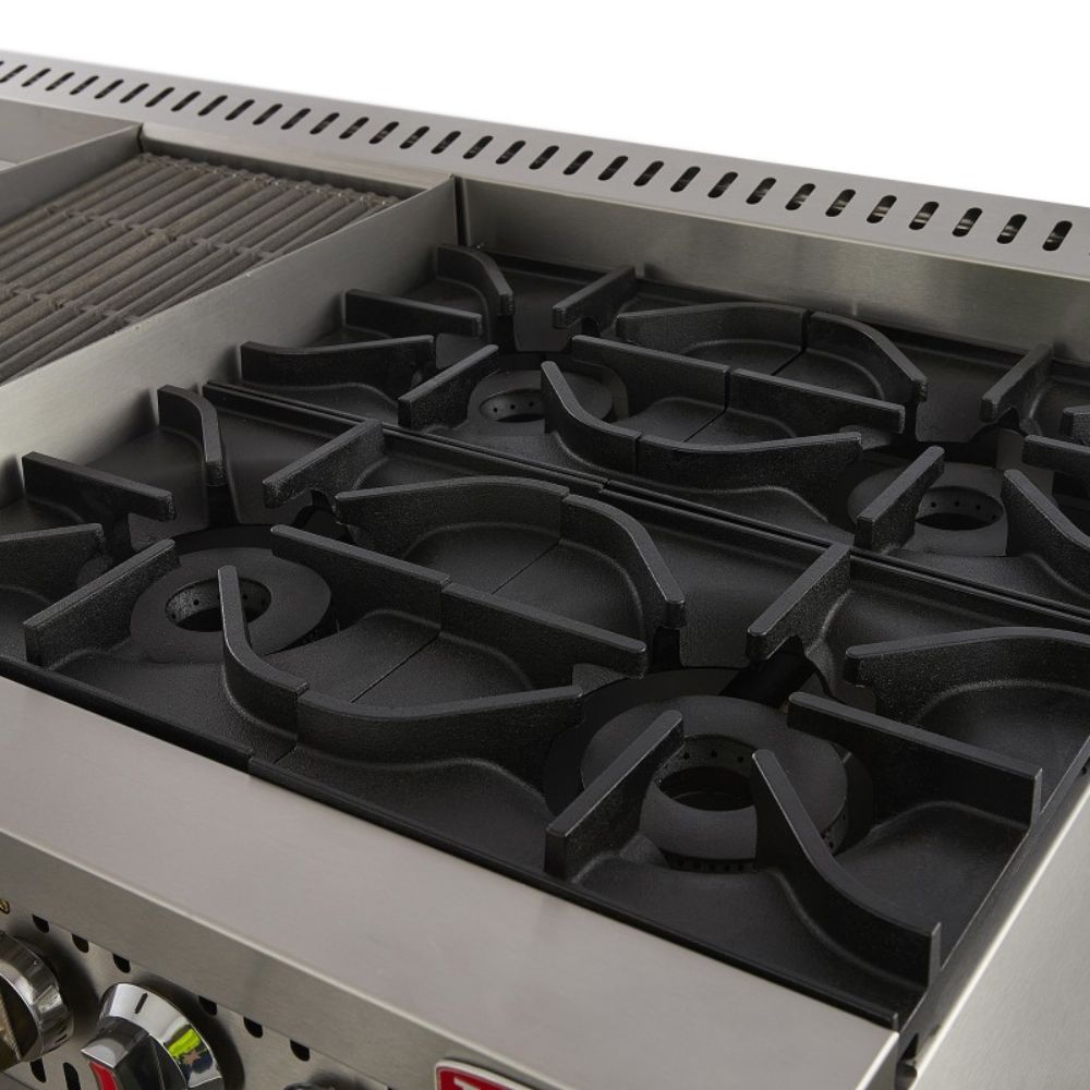 Torrey EST-MA6G CQESTMA6025 Estufa Maestra 4 Quemadores 1 Asador 1 Freidor 1 Gratinador 1 Horno 1 Plancha Acero Inoxidable - - Torrey - KitchenMax Store
