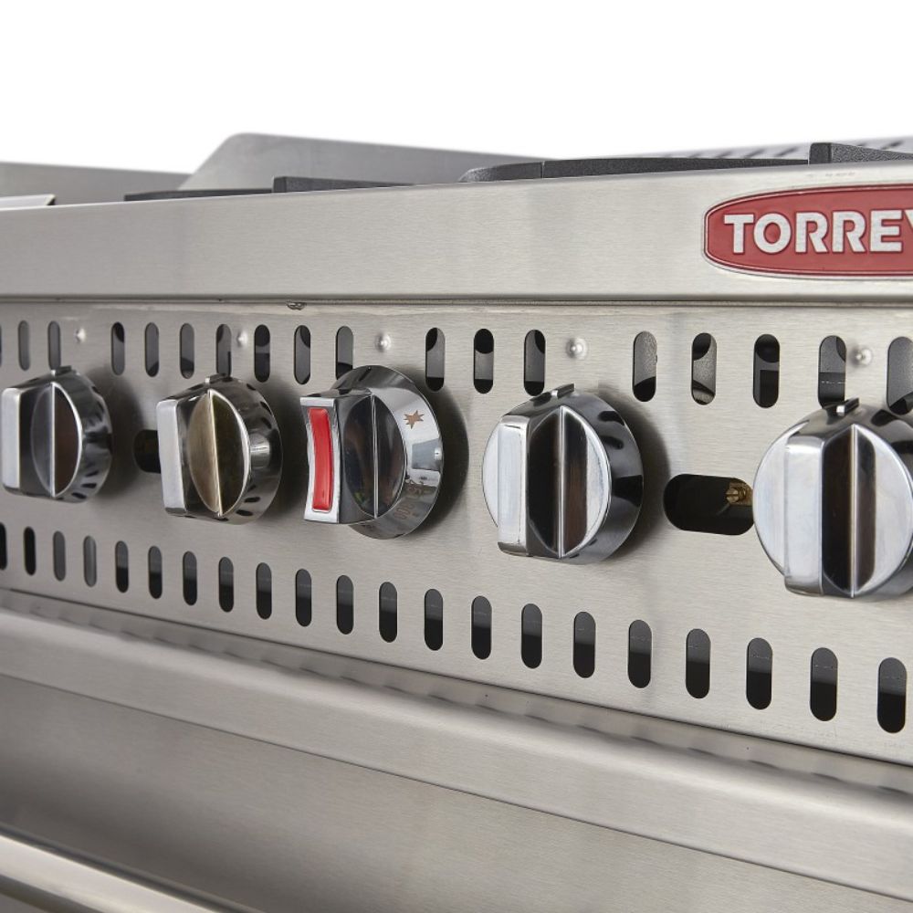 Torrey EST-MA6G CQESTMA6025 Estufa Maestra 4 Quemadores 1 Asador 1 Freidor 1 Gratinador 1 Horno 1 Plancha Acero Inoxidable - - Torrey - KitchenMax Store