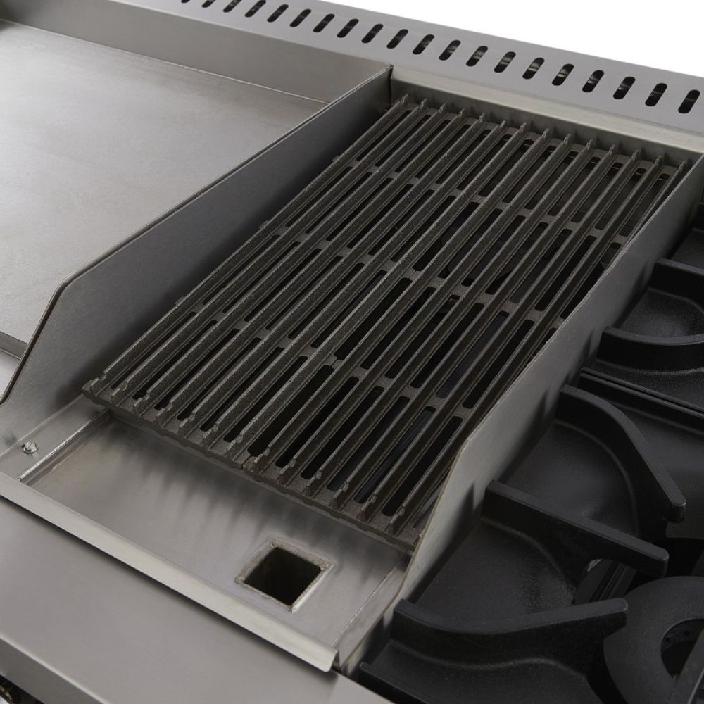 Torrey EST-MA6G CQESTMA6025 Estufa Maestra 4 Quemadores 1 Asador 1 Freidor 1 Gratinador 1 Horno 1 Plancha Acero Inoxidable - - Torrey - KitchenMax Store