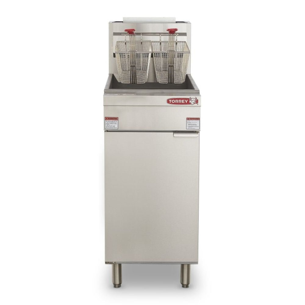 Torrey FRT-15G CQFRG015028 Freidora Gas 2 Canastillas 15 Litros Acero Inoxidable - - Torrey - KitchenMax Store
