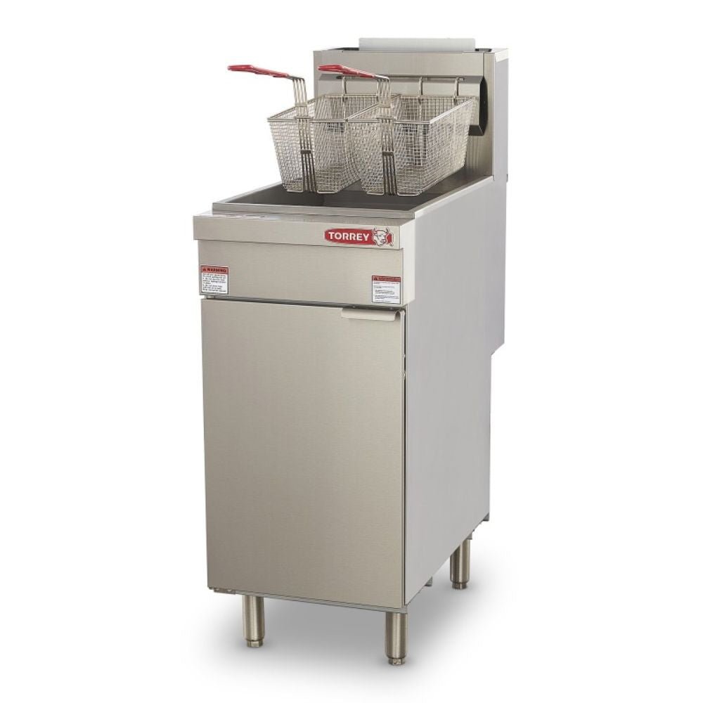 Torrey FRT-15G CQFRG015028 Freidora Gas 2 Canastillas 15 Litros Acero Inoxidable - - Torrey - KitchenMax Store