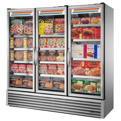 True FLM-81F~TSL01 Congelador Exhibidor Vertical 3 Puertas Cristal 12 Parrillas - - True - KitchenMax Store