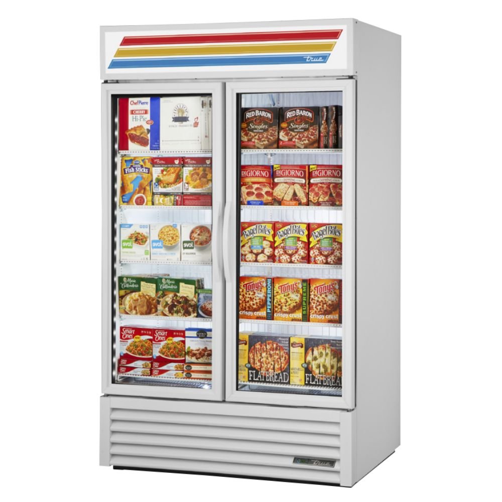 True GDM-43F-HC~TSL01 Congelador Exhibidor Vertical 2 Puertas Cristal 8 Parrillas - - True - KitchenMax Store